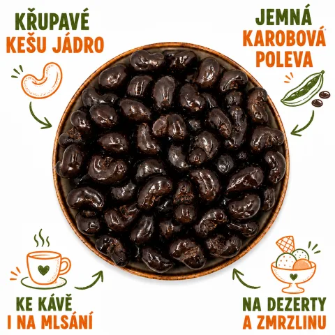 Kešu v karobové polevě — náhled 2