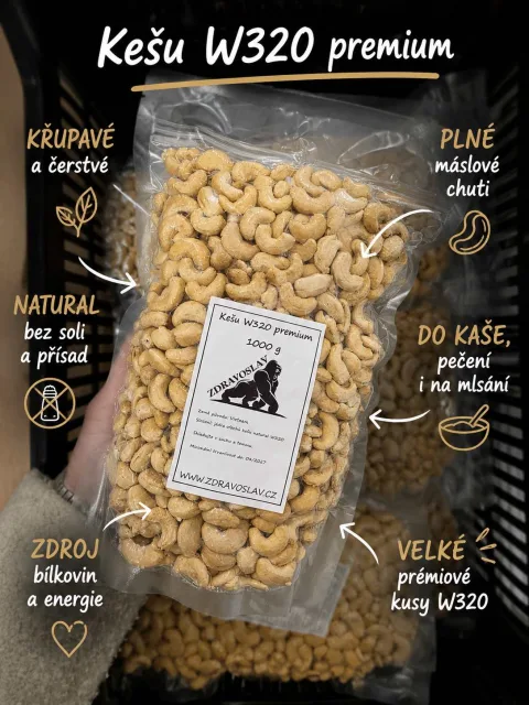 Kešu Natural W320 premium — náhled 2