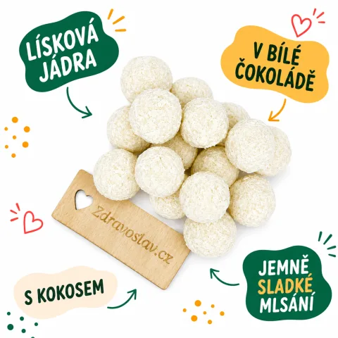Lísková jádra RAFFAELLO v bílé čokoládě s kokosem — náhled 2