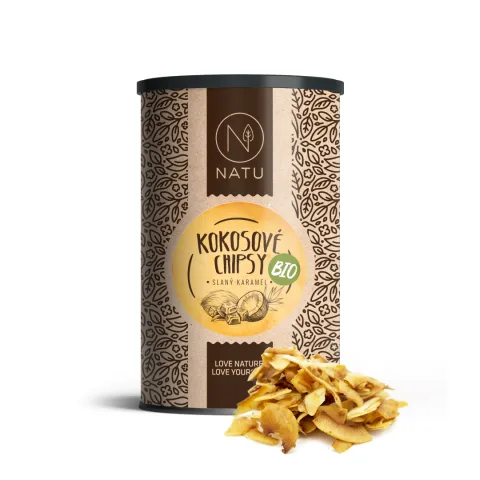 Kokosové chipsy slaný karamel BIO — náhled 1