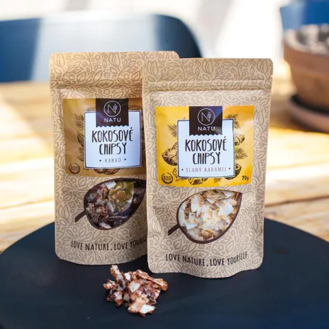 Kokosové chipsy slaný karamel BIO — náhled 4