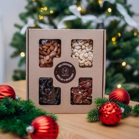 Dárkový box Přírodní ořechy s brusinkami — náhled 3