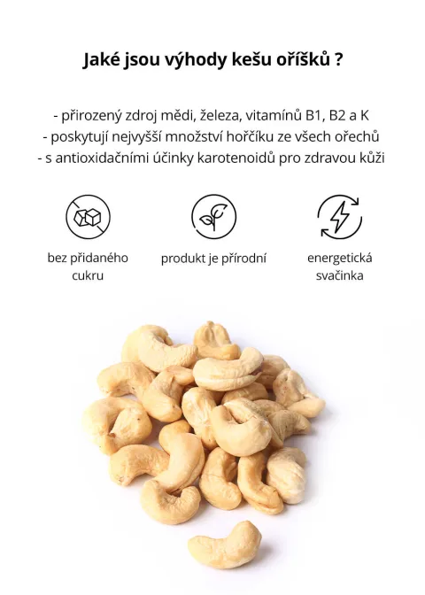 kešu natural, ww320 premium, maxi balení 1000 g — náhled 7