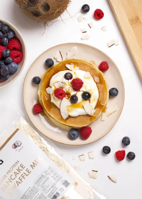 Deluxe protein pancake & waffle mix s kokosem — náhled 2
