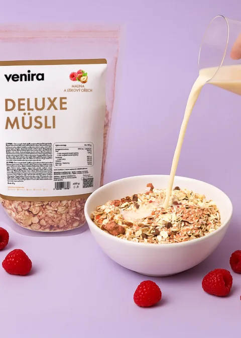 VENIRA deluxe müsli, malina a lískový ořech — náhled 2
