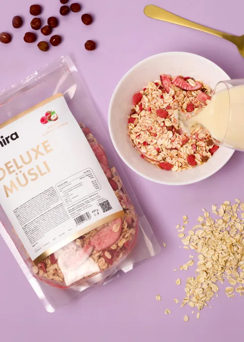 VENIRA deluxe müsli, malina a lískový ořech — náhled 7