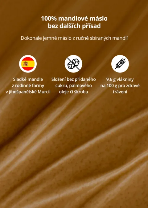 Mandlové máslo, jemné (smooth) — náhled 6