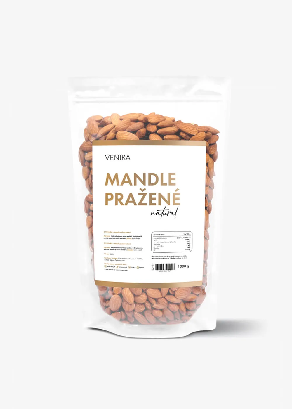Mandle natural pražené