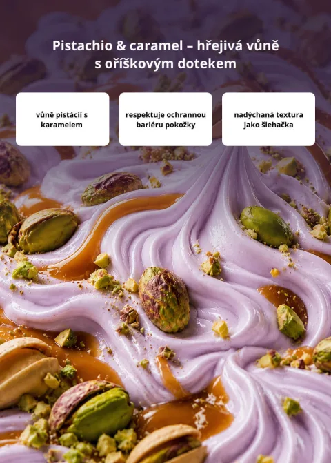 Šlehačková sprchová pěna pistachio & caramel — náhled 8