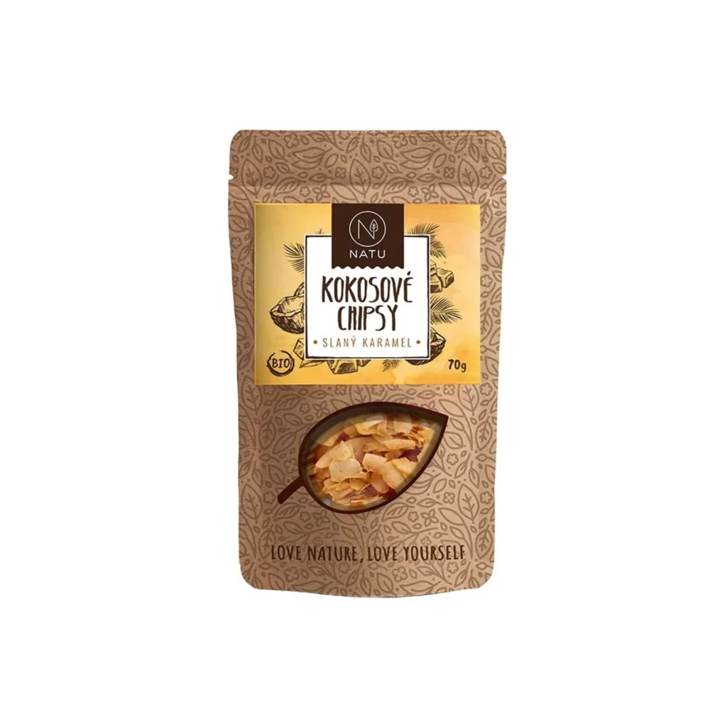 Kokosové chipsy BIO Slaný karamel