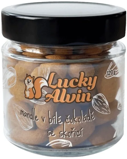 Mandle v bílé čokoládě se skořicí