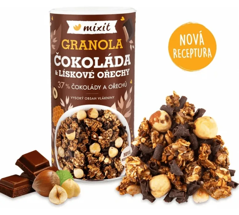 Mixit Granola z Pece Čokoláda a Lískové Ořechy