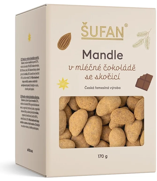 Mandle v mléčné čokoládě se skořicí