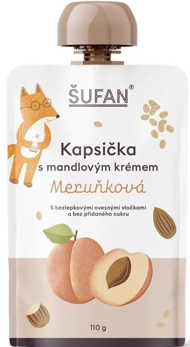 Šufan kapsička s mandlovým krémem meruňková