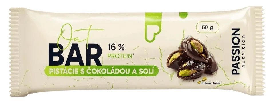 Ovesná tyčinka s pistáciemi, čokoládou a solí