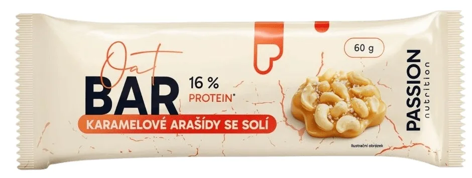 Proteinová ovesná tyčinka karamelové arašídy se solí