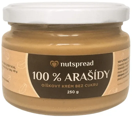 100% ořechové máslo arašídy jemné