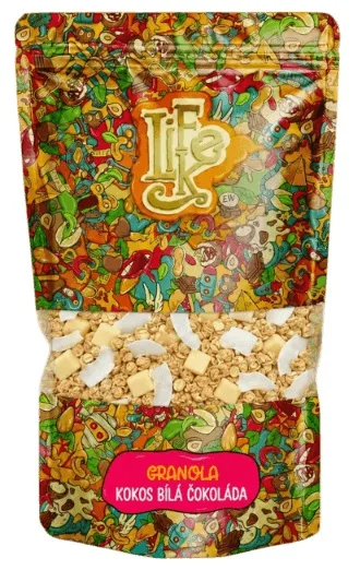 Granola kokos a bílá čokoláda