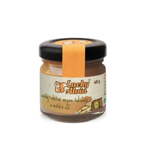 Arašídy + mléčná vegan čokoláda a mořská sůl