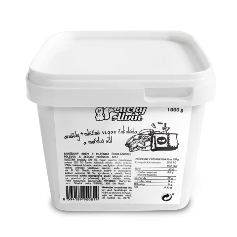 Arašídy + mléčná vegan čokoláda a mořská sůl