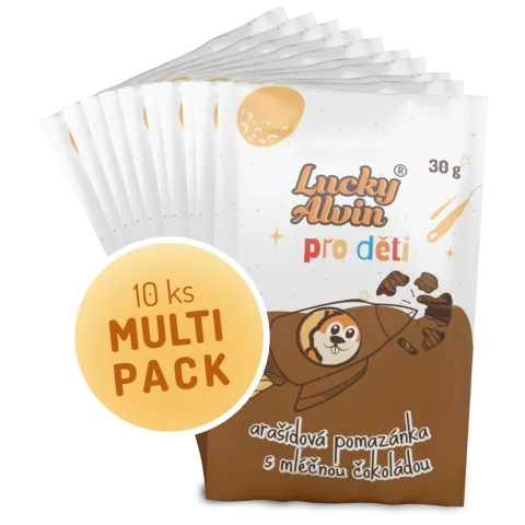 Arašídová pomazánka s mléčnou čokoládou pro děti MULTIPACK