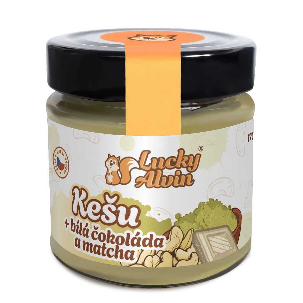 Kešu + bílá čokoláda + matcha