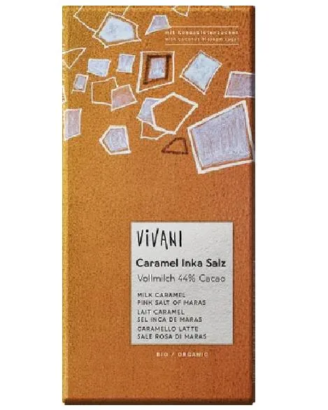 Mléčná čokoláda 44 % BIO se slaným karamelem
