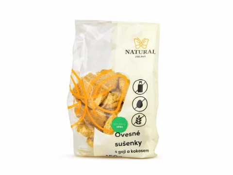 Ovesné sušenky s goji a kokosem