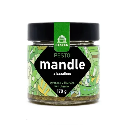 Pesto mandle s bazalkou